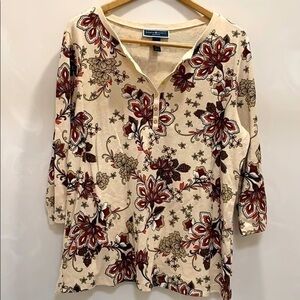 Karen Scott Floral Top